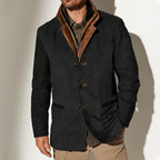 Granford | Men's Suede Blazer Jacket with Leather Trim
