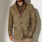 Granford | Men's Suede Blazer Jacket with Leather Trim