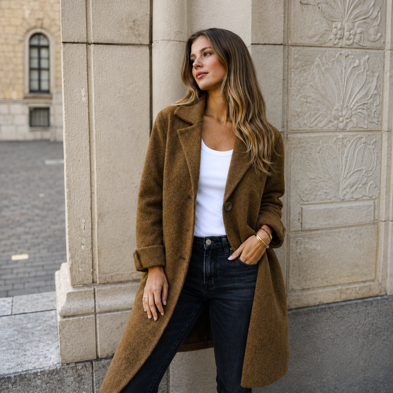 Melanie | Women's Relaxed Button Coat