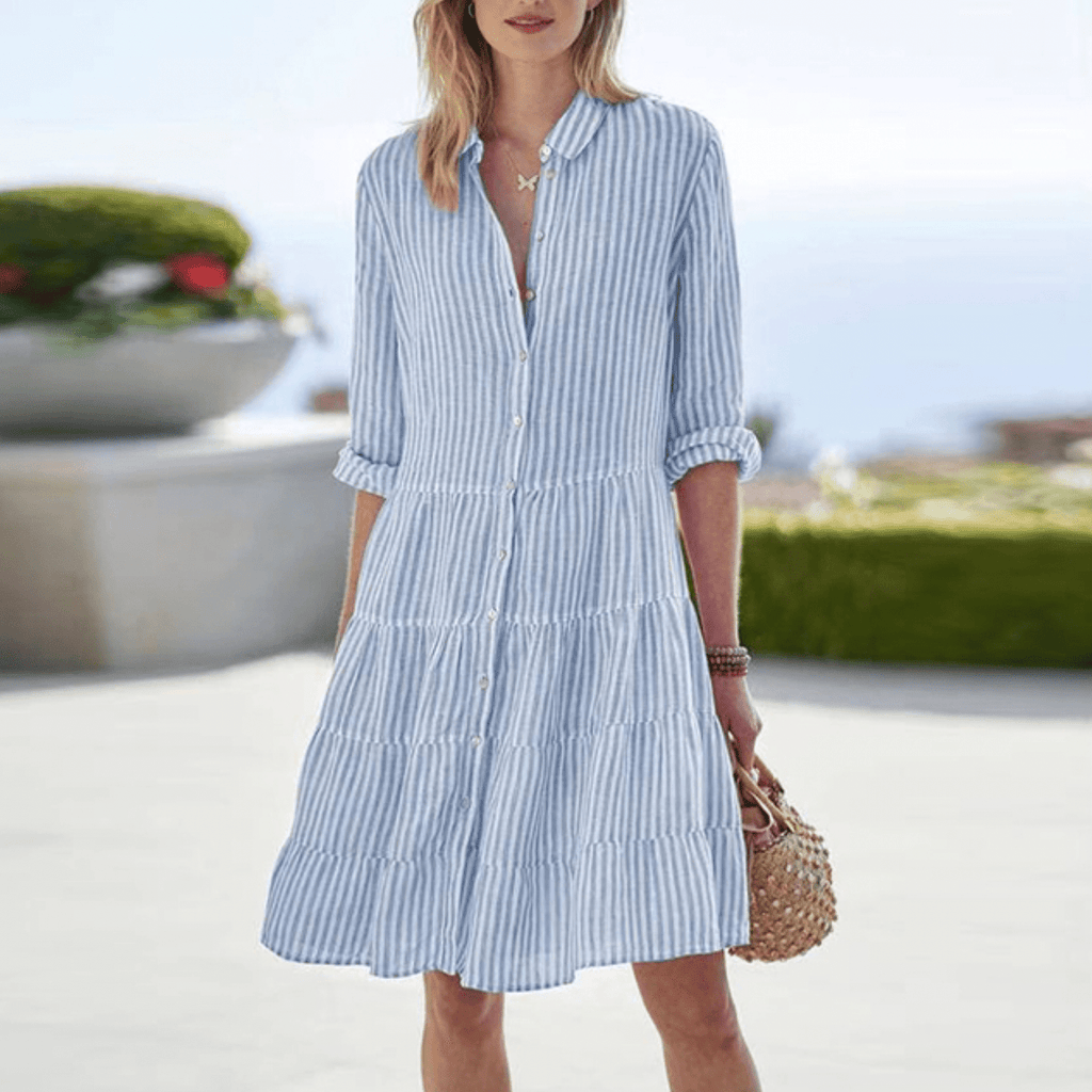 Stylish Striped Summer Dress – Lightweight Comfort with a Feminine Fit