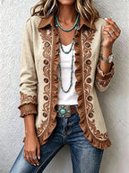 Livia | Women's Ruffle-Trim Linen Blazer