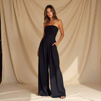 Simone | Women's Strapless Wide-Leg Jumpsuit