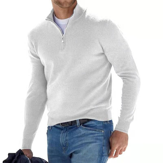 Corbin | Men's V-Neck Half-Zip Sweater