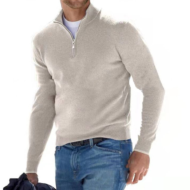 Corbin | Men's V-Neck Half-Zip Sweater