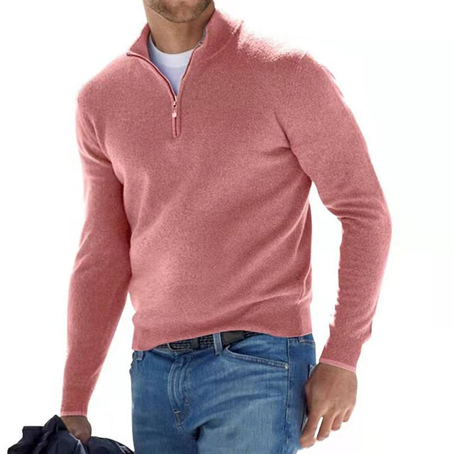 Corbin | Men's V-Neck Half-Zip Sweater