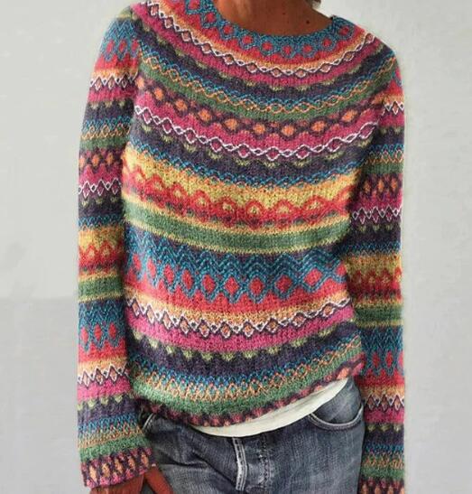 Pull femme à manches longues et coupe décontractée 3