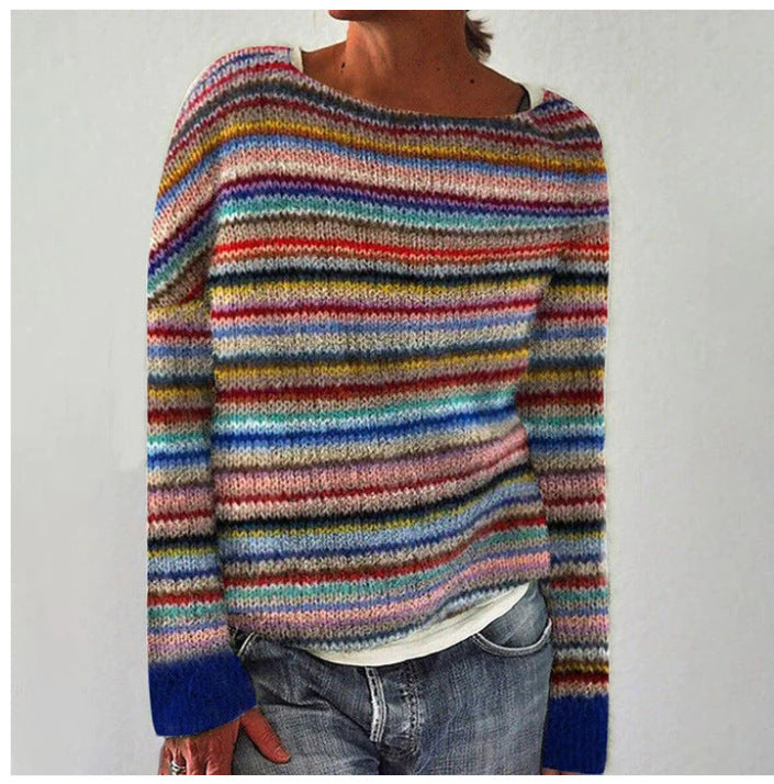 Indie | Women's Fair Isle Crew Neck Sweater