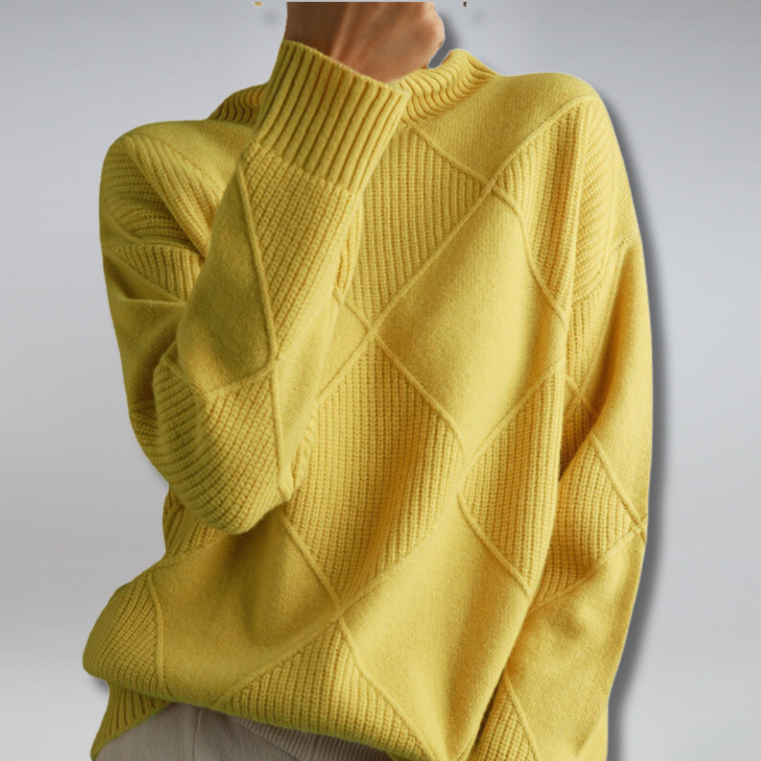 Pull femme en laine à col roulé chaud et respirant 5
