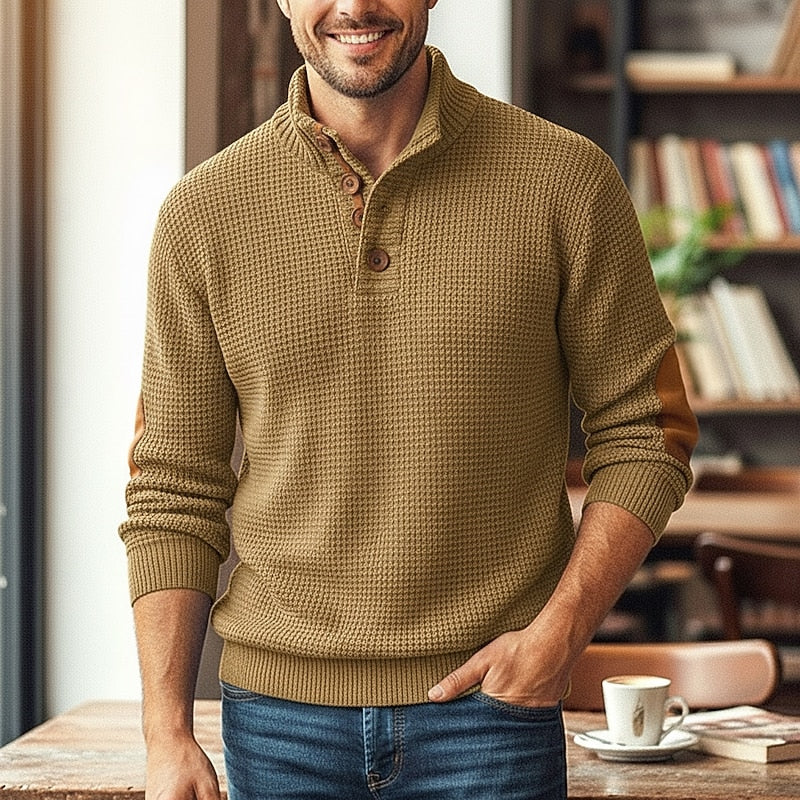 Marcus | Men's Waffle-Knit Turtleneck Sweater