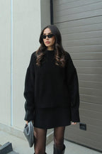 Delilah | Women's Oversized Knit Sweater and Skirt Set