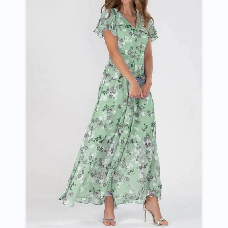 Floral Grace Maxi Dress – Elegant Flowing Style for Sunny Days