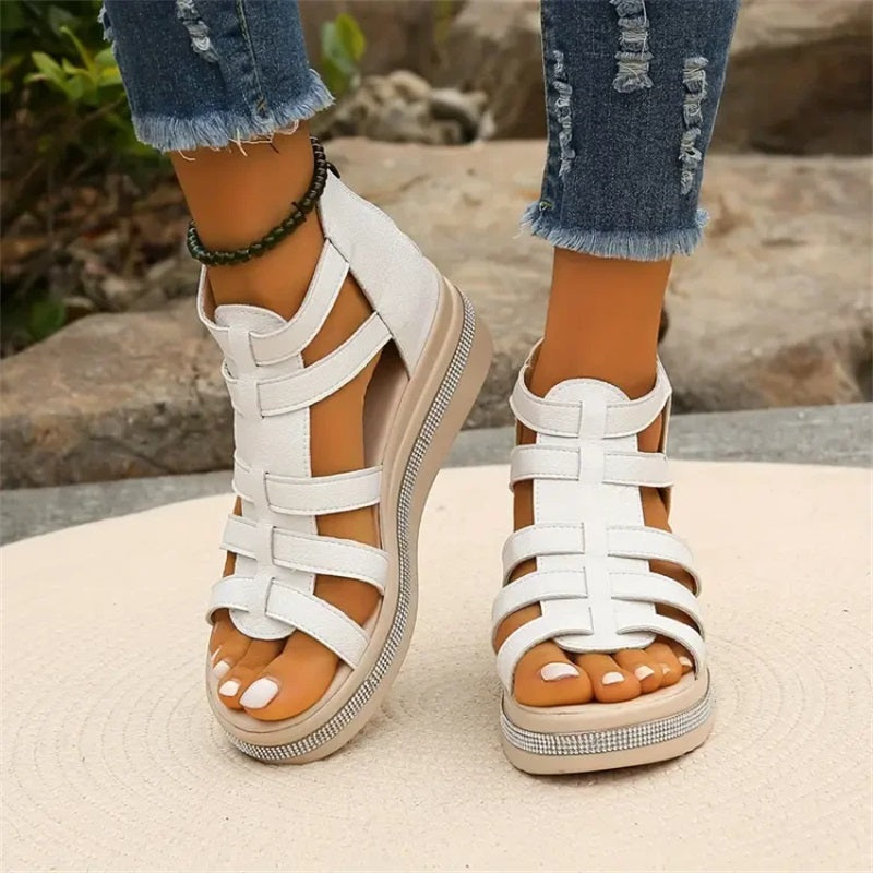 Sandals women's lightweight and comfortable white