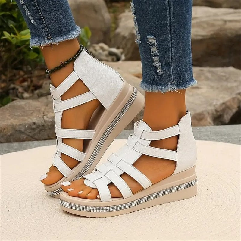 Sandals women's lightweight and comfortable white