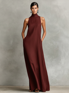 Juliet | Women's Sleeveless Turtleneck Maxi Dress