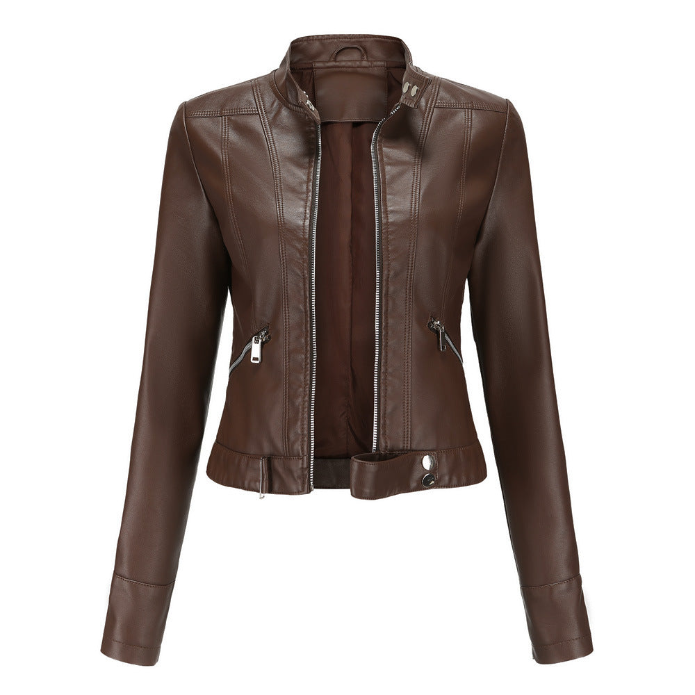 Vera | Women's Black Leather Moto Jacket