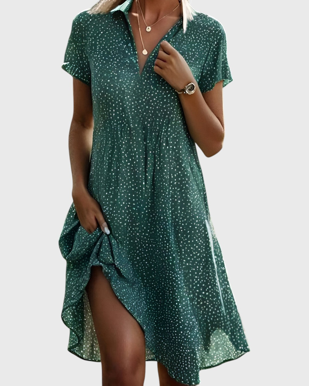 Elegant Midi Dress for Women – Flowing Fit and Everyday Sophistication