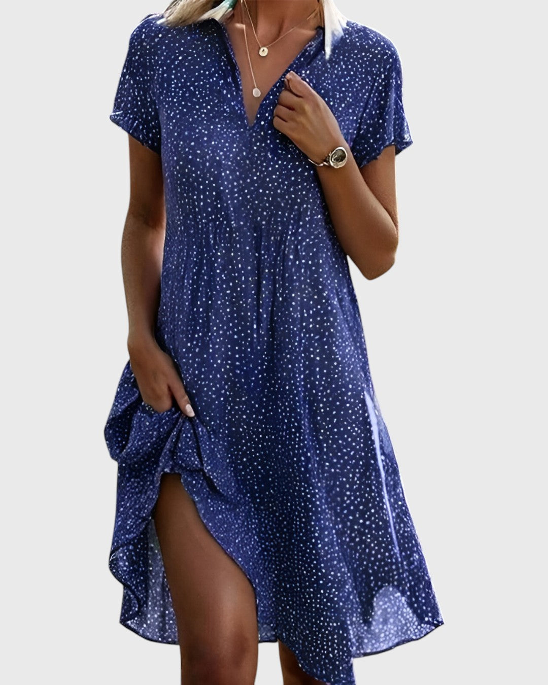 Elegant Midi Dress for Women – Flowing Fit and Everyday Sophistication
