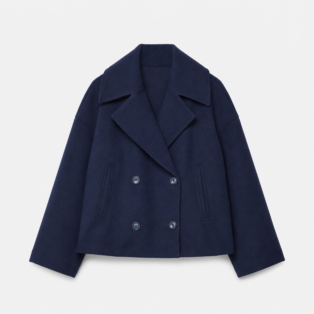 Sophie | Women Cropped Jacket Double Breasted Side Pockets