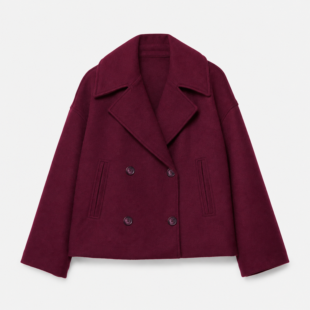 Sophie | Women Cropped Jacket Double Breasted Side Pockets