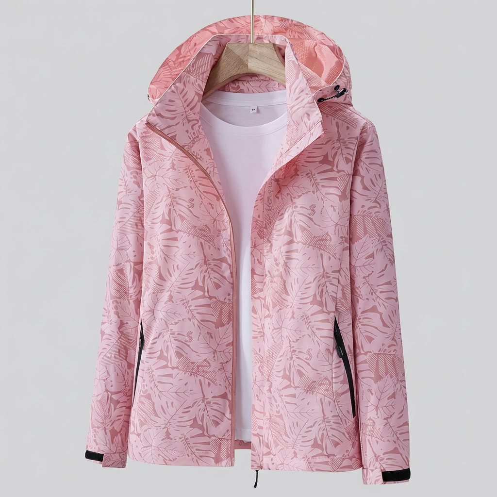 Veste mi-saison femme déperlante et coupe-vent à capuche et poches zippées 8