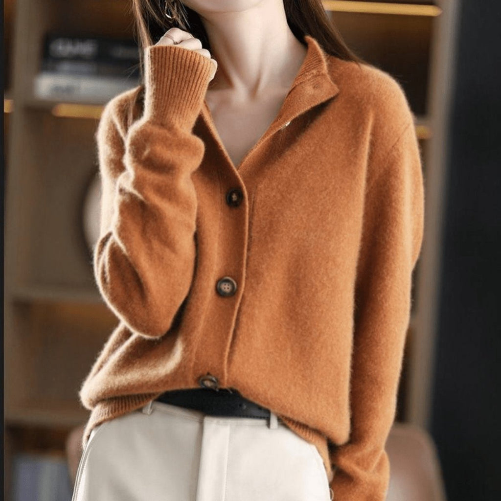 Ariadne | Women's Cashmere Blend Button-Front Cardigan