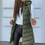 Amelie | Women's Longline Hooded Puffer Vest