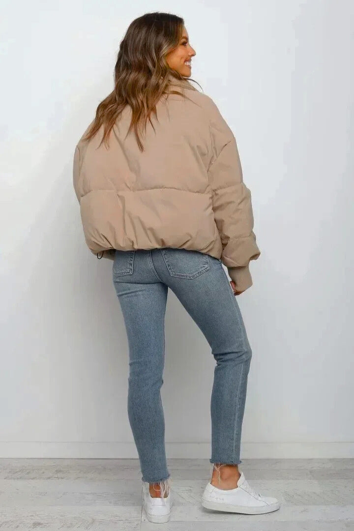 Isabelle | Women Quilted Puffer Jacket Cropped Zip