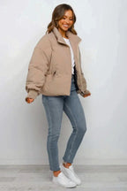 Isabelle | Women Quilted Puffer Jacket Cropped Zip