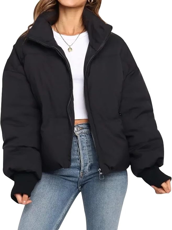 Isabelle | Women Quilted Puffer Jacket Cropped Zip