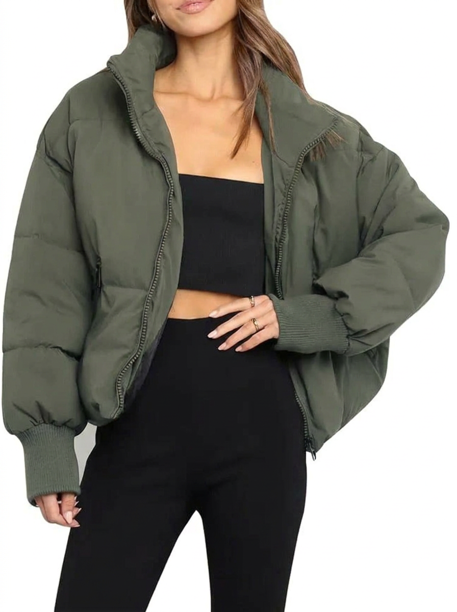 Isabelle | Women Quilted Puffer Jacket Cropped Zip