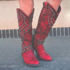 Claudia | Women's Studded Western Knee-High Boots
