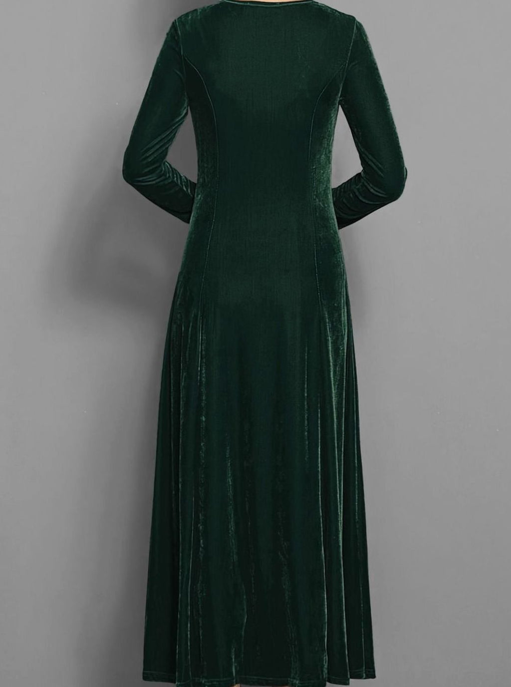 Andrea | Women's Velvet Long Sleeve Maxi Dress