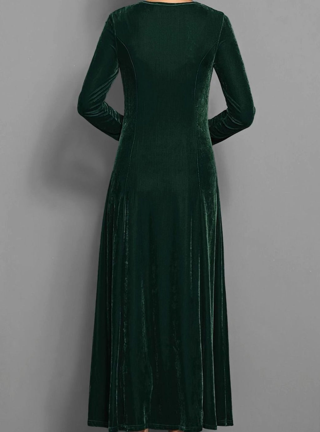 Andrea | Women's Velvet Long Sleeve Maxi Dress
