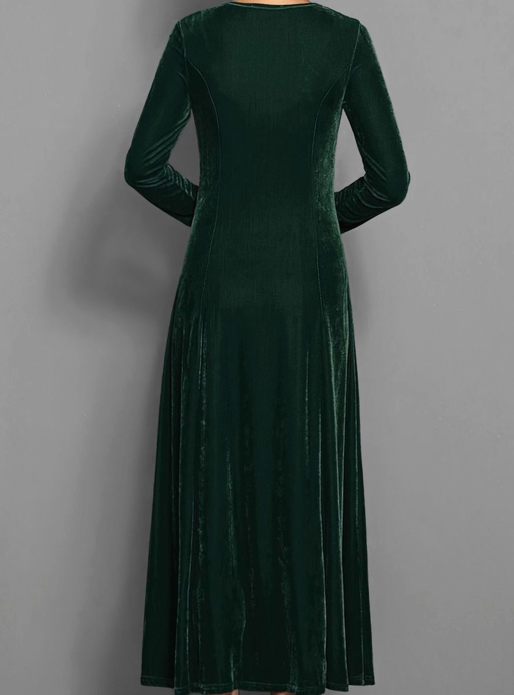 Andrea | Women's Velvet Long Sleeve Maxi Dress