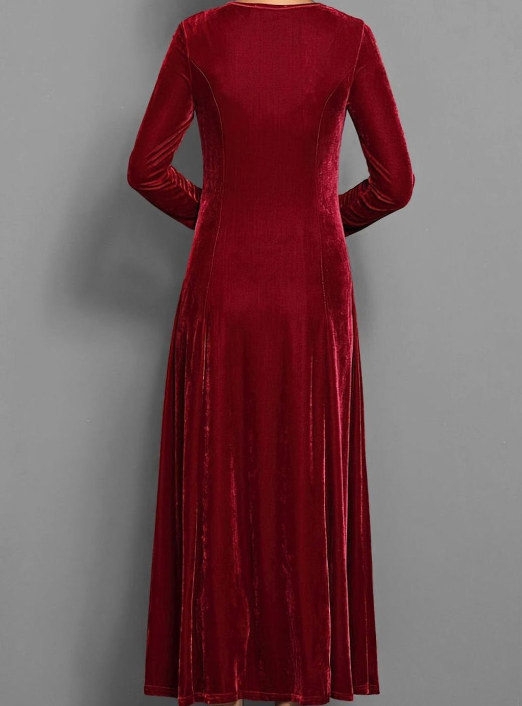 Andrea | Women's Velvet Long Sleeve Maxi Dress