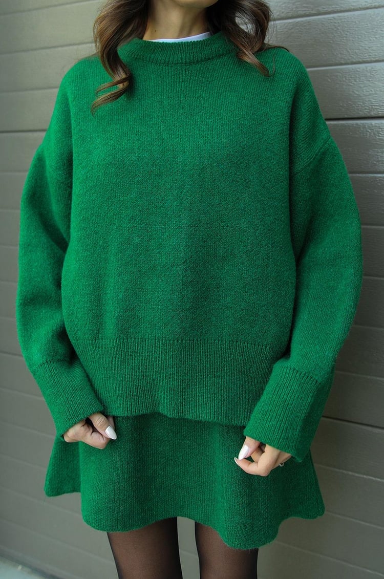 Delilah | Women's Oversized Knit Sweater and Skirt Set