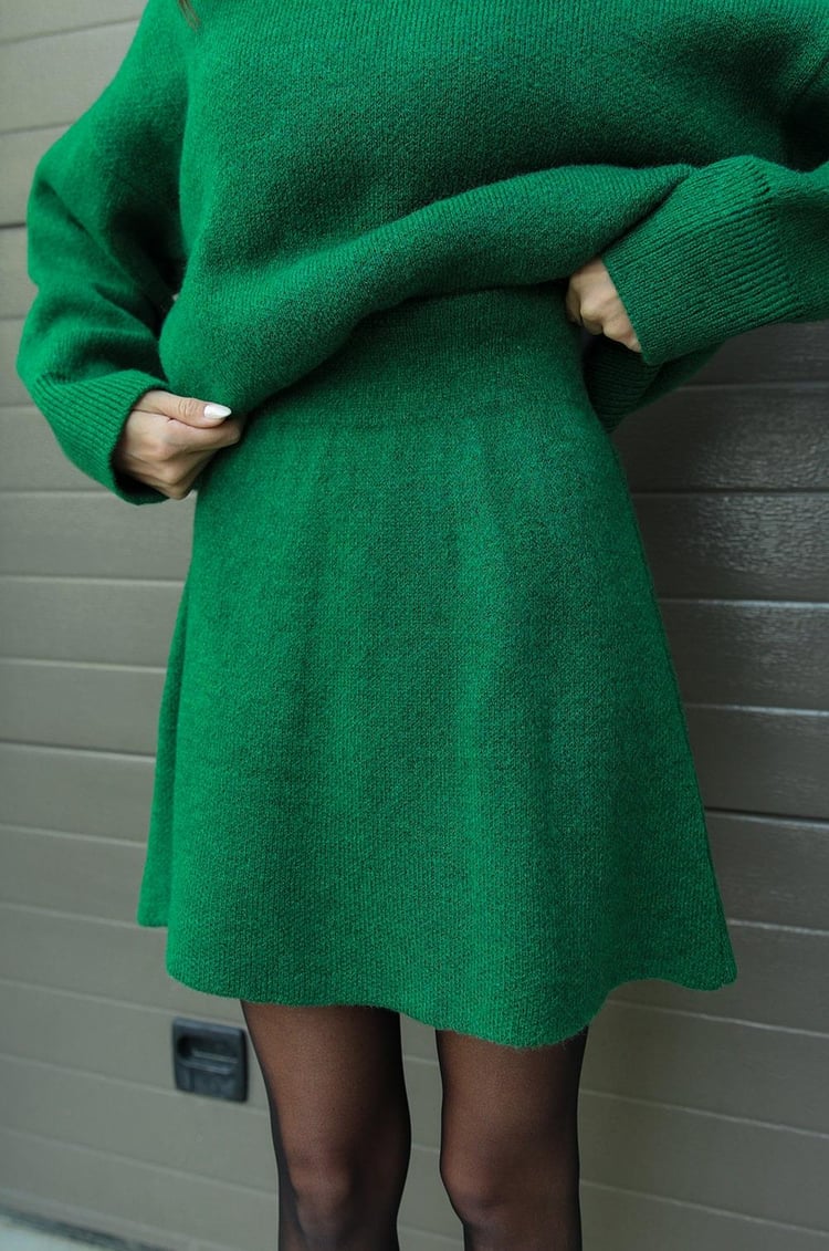 Delilah | Women's Oversized Knit Sweater and Skirt Set