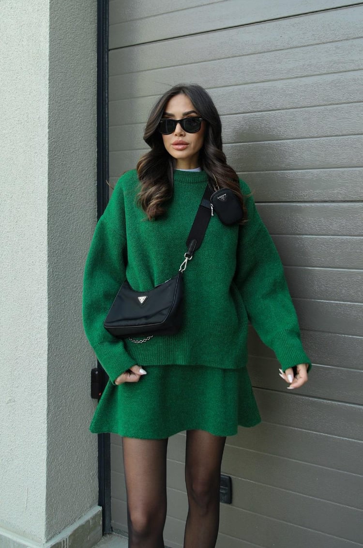 Delilah | Women's Oversized Knit Sweater and Skirt Set